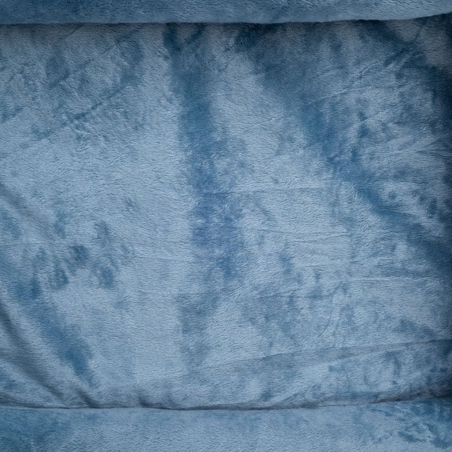 Medium Size Blue Rectangle Bolster Dog Bed with Orthopedic Insert
