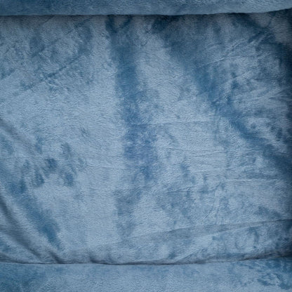Medium Size Blue Rectangle Bolster Dog Bed with Orthopedic Insert